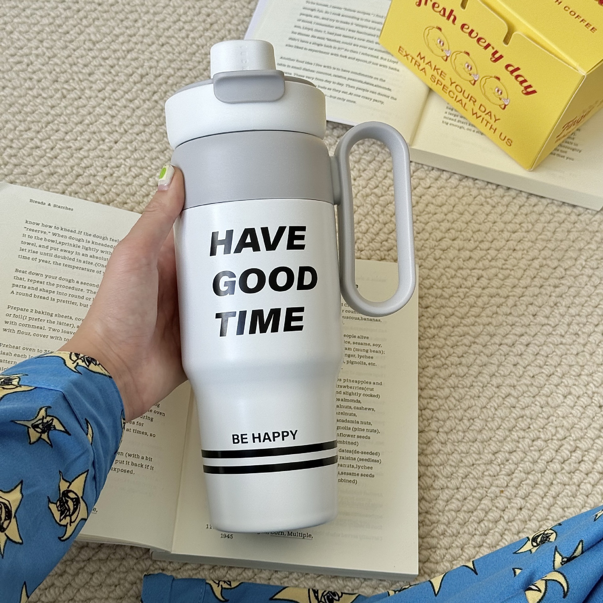 新款花语双饮保温杯女大容量冰霸杯学生高颜值茶漏不锈钢水杯子详情12