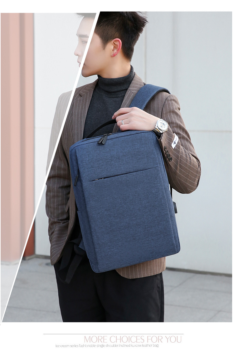 跨境大容量17寸双肩电脑包可定制高级感商务通勤旅行背包电脑包详情14