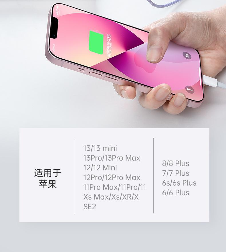【全网低价】适用苹果14iPhone13promax快充线PD20W编织数据线27W详情11