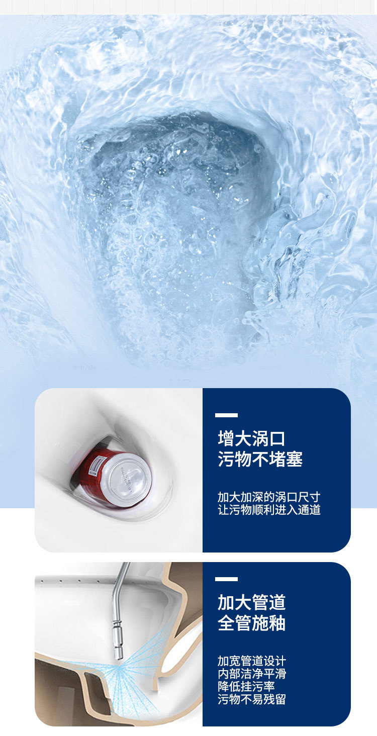 新款墙地排分体式马桶冲落式坐便器马桶陶瓷便器家用酒店卫浴洁具详情3