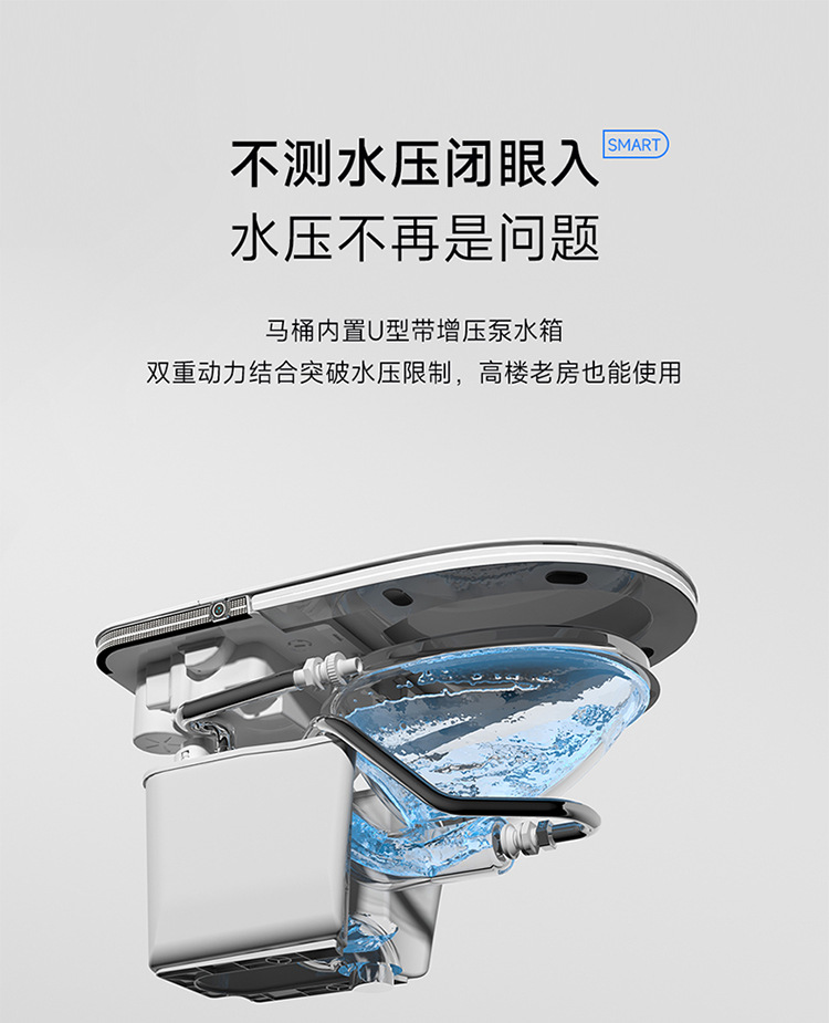 东沃H3全自动家用智能马桶品牌感应翻盖带水箱无水压虹吸式冲水详情8