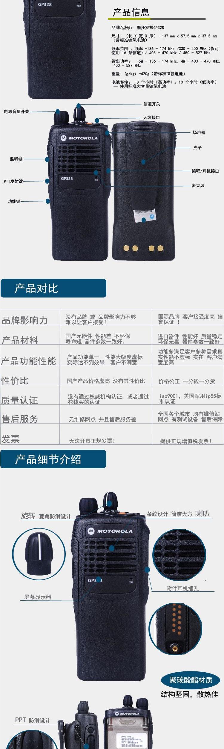 Applicable to MOTOROLA gp328 explosion-proof walkie-talkies for coal mines, chemical plants, gas stations, and GP338 outdoor walkie-talkies pic 3