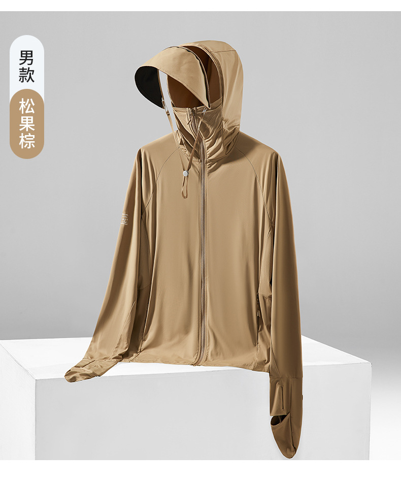 指尖防晒衣女upf50+紫外线凉感情侣透气遮阳中长款夏季户外防晒服详情30