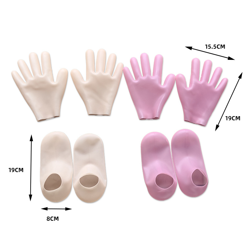 跨境硅胶袜子防干裂袜套硅胶足套足膜脚膜嫩肤硅胶套软化老茧角质详情4