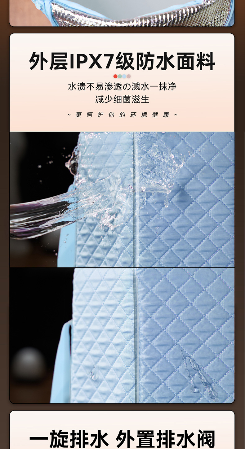 绿色加厚保温泡脚桶塑料盆足疗桶套一次性使用详情9