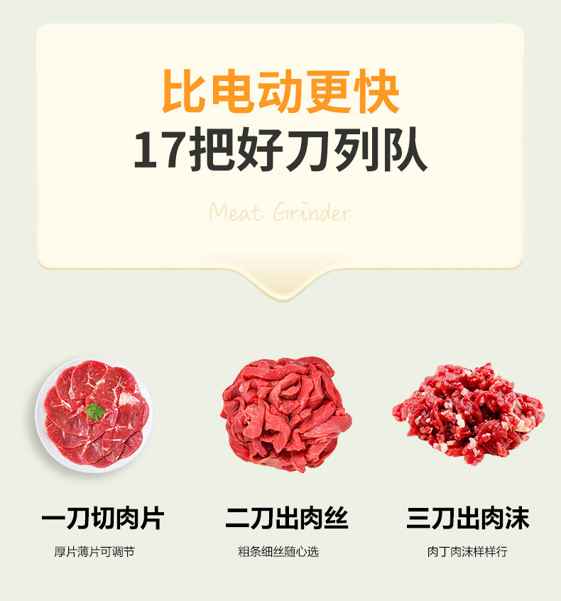 Cross-border fresh meat slicer, stainless steel meat slicer, quick meat slicing magic tool, multi-functional household meat shreds kitchen pic 7