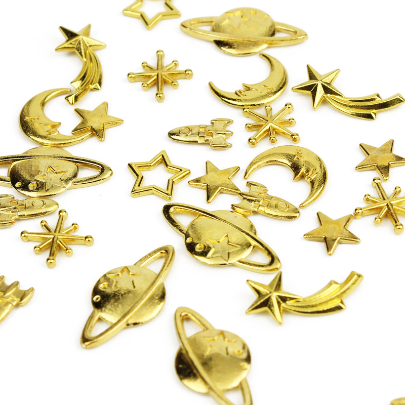 Starry sky six-pointed star sphere Cosmic alloy jewelry accessories diy phone case materials accessories Hair accessories clothing accessories pic 5