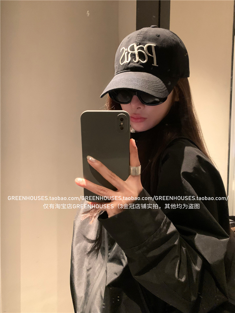 美式复古休闲百搭刺绣鸭舌帽子女韩版遮阳显脸小大头围棒球帽男潮详情8