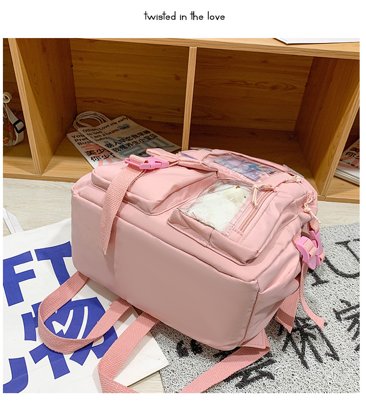 日系初高中生双肩包潮牌可爱小学生书包 韩版原宿ins风通勤背包女详情41