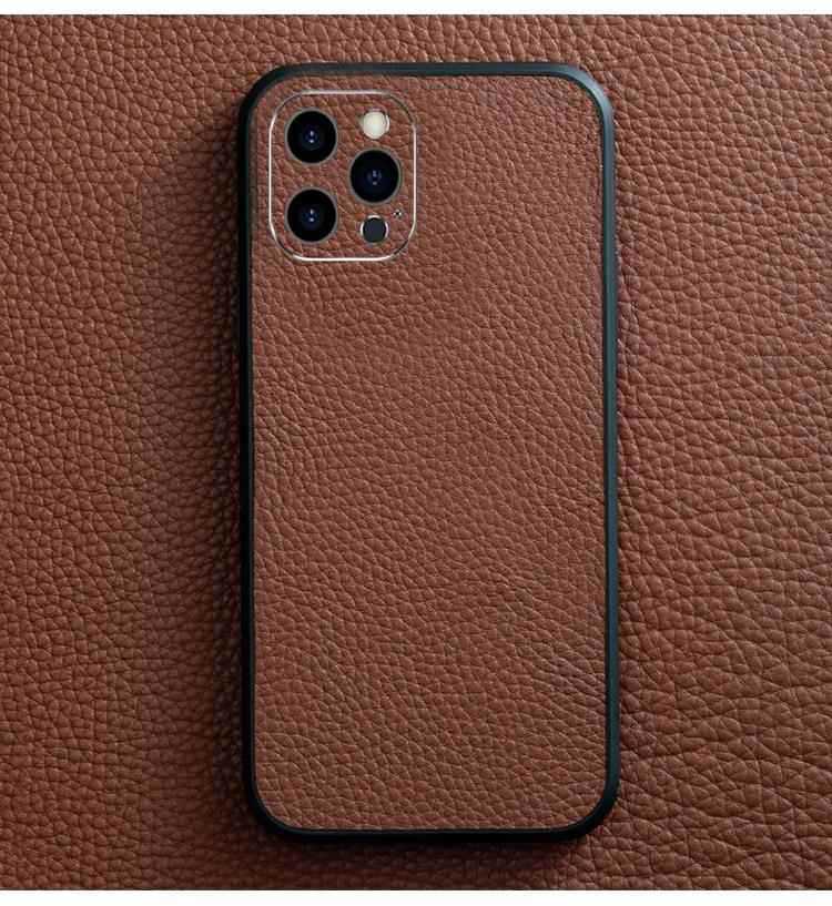 This new genuine leather frame lens is suitable for the Apple 14ProMax15 13 phone case. It features a high-end leather veneer with a lychee texture pic 24