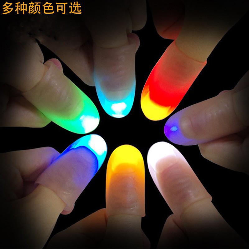 Cross-border Amazon finger cots, magic luminous finger lights, toys, bar party props, LED finger lights wholesale pic 3
