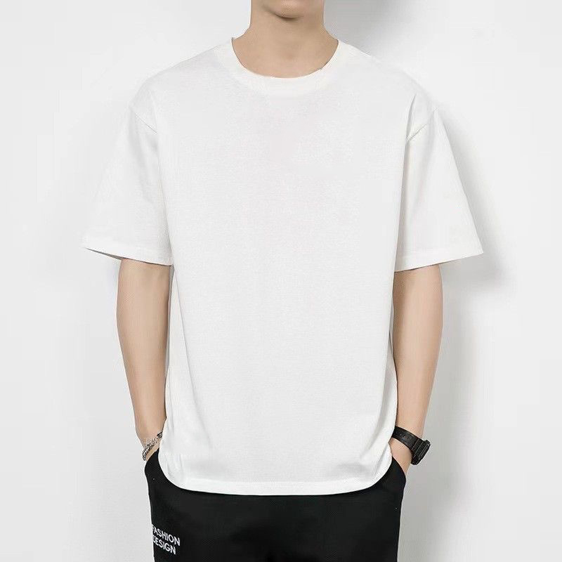 国潮薄款字母圆领短袖T恤男体恤衫时尚短款潮流百搭休闲上衣服男t详情14