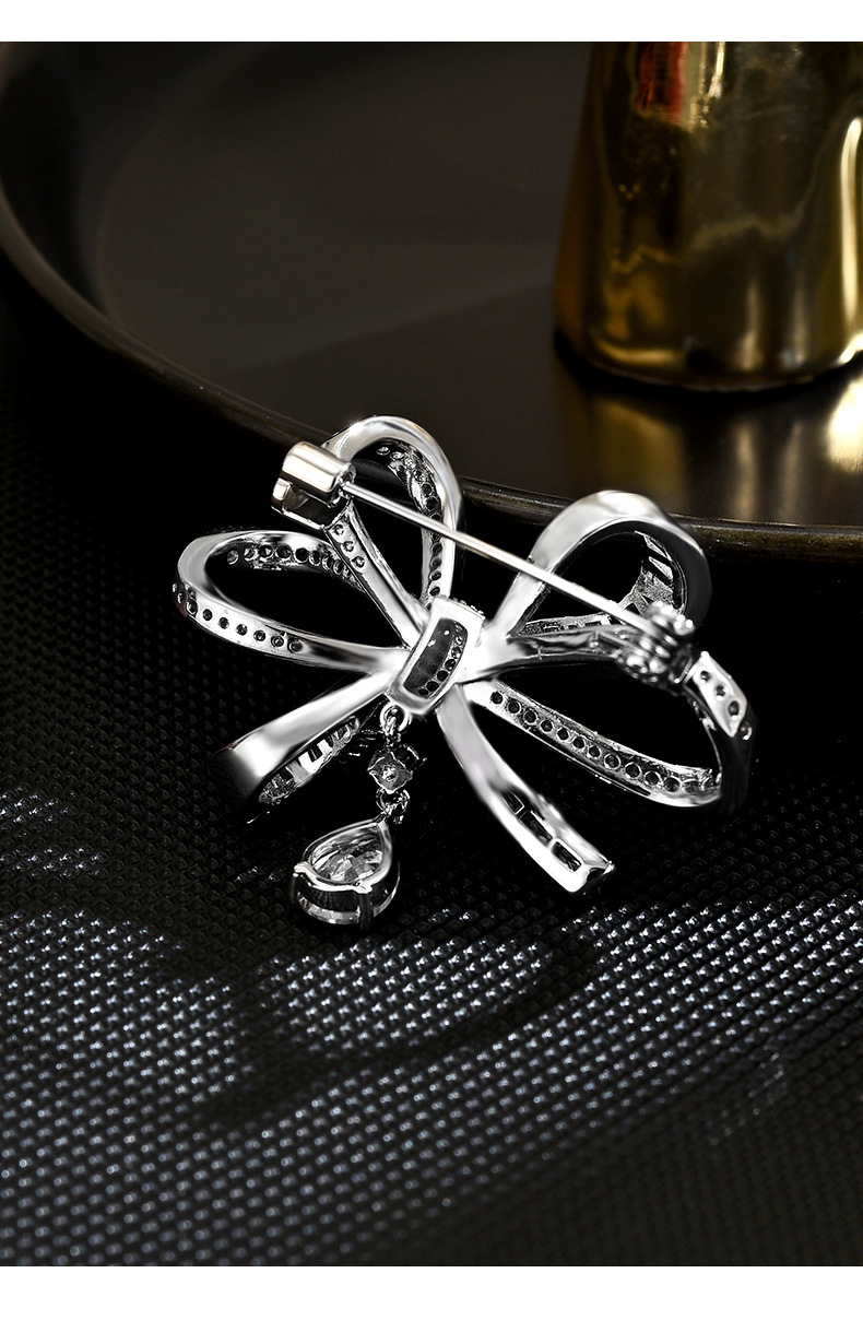 韩系小众简约百搭吊坠蝴蝶结小胸针时尚ins精致服装领针配饰胸花详情17