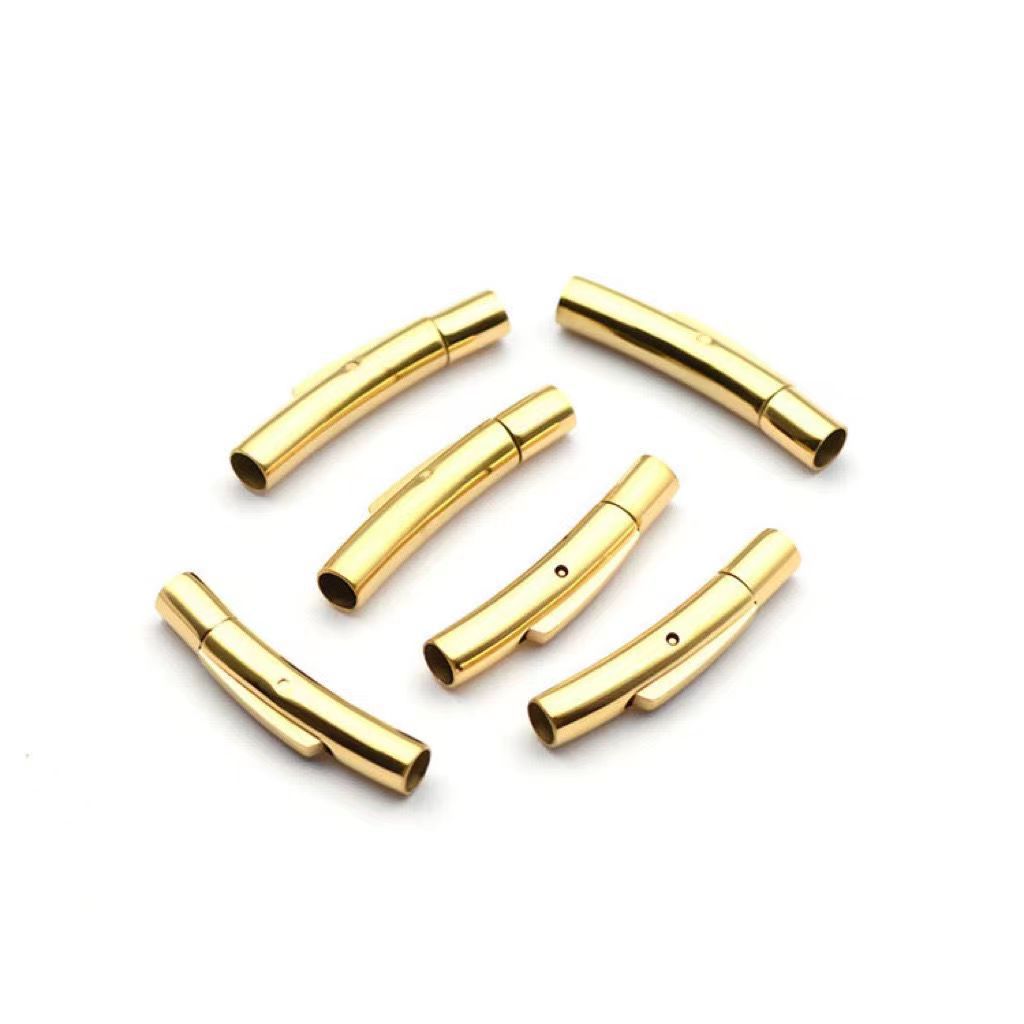 Stainless steel button diy material, golden accessory, dragon scale bracelet buckle, hand-woven bracelet connecting buckle pic 2