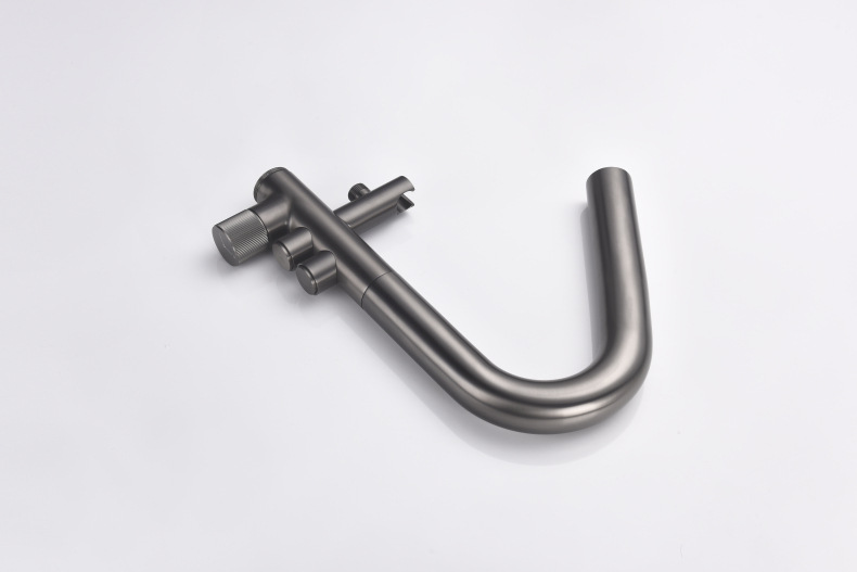 Cross-border exclusive floor-standing shower head set, hotel engineering bathtub, shower tub, edge faucet, shower head, brushed gold pic 18