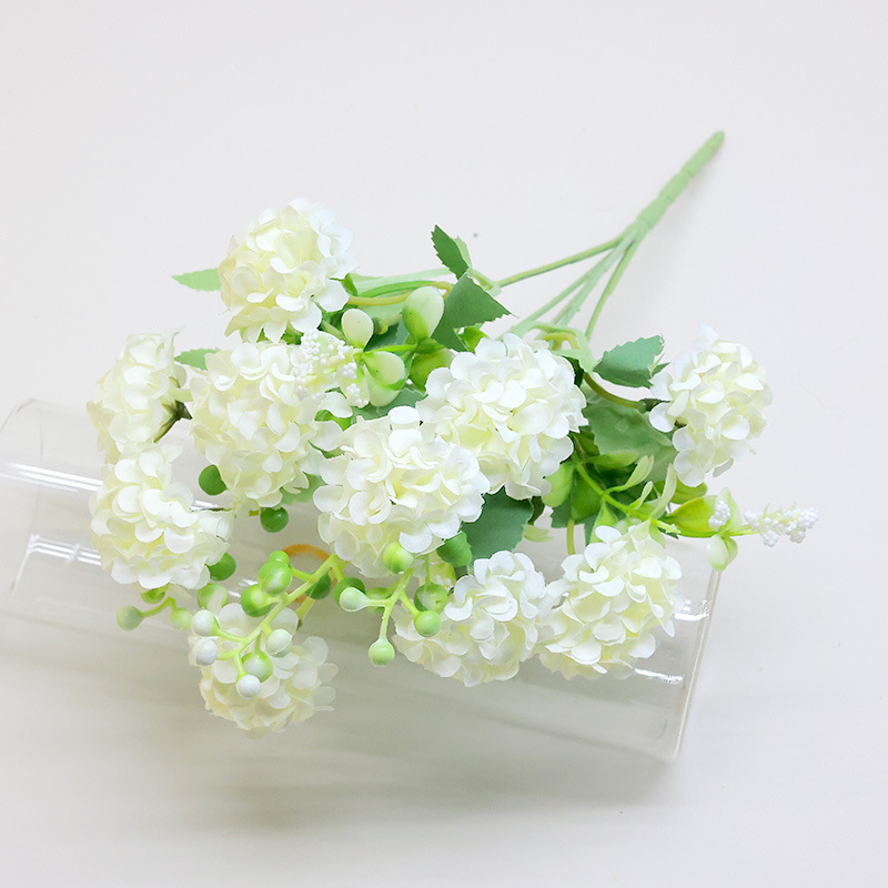 家居装饰花束仿真花成品批发婚庆用假花浆果人造绿植绣球塑料花绿意装点详情25