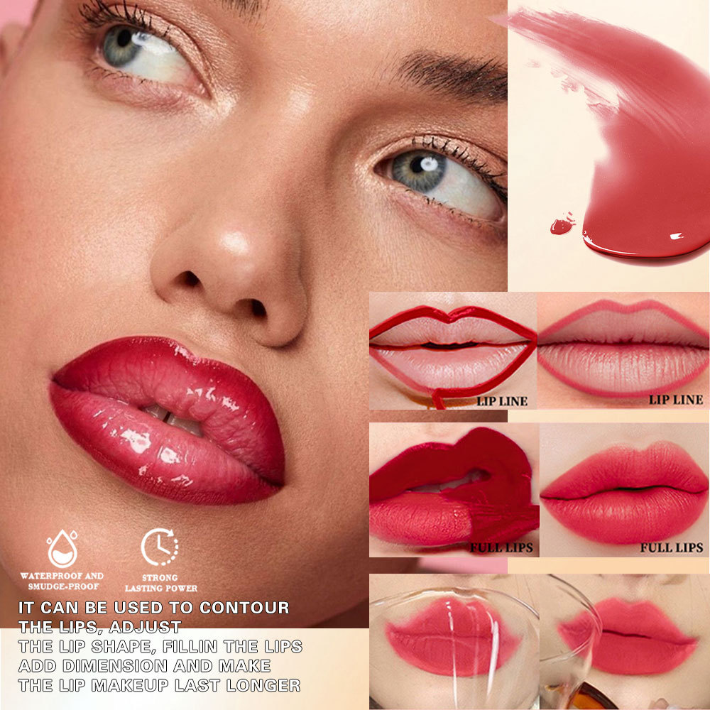 【 Cross-border Exclusive 】QICIY+ Double-Head Peel-off Eyebrow Cream + Peel-off Lip Gloss Waterproof and Non-Removable Makeup wholesale pic 7