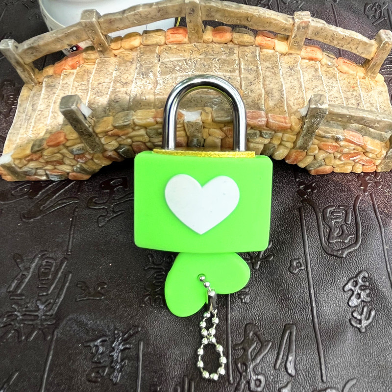 厂家直销彩色 同心锁 许愿锁 长寿锁 连心锁爱情锁景区工艺品LOGO详情19