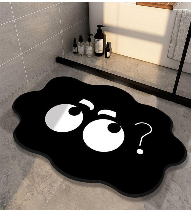 Diatom mud cartoon floor MATS for bathrooms, water-absorbing and quick-drying anti-slip foot MATS for lobbies, dirt-resistant and easy-to-clean door MATS pic 5