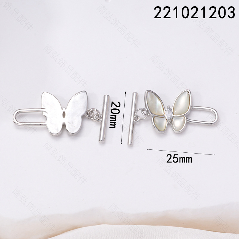 Pearl necklace clasp, shell butterfly ot clasp, bracelet connecting clasp, end clasp, sweater chain buckle, diy jewelry accessories pic 14