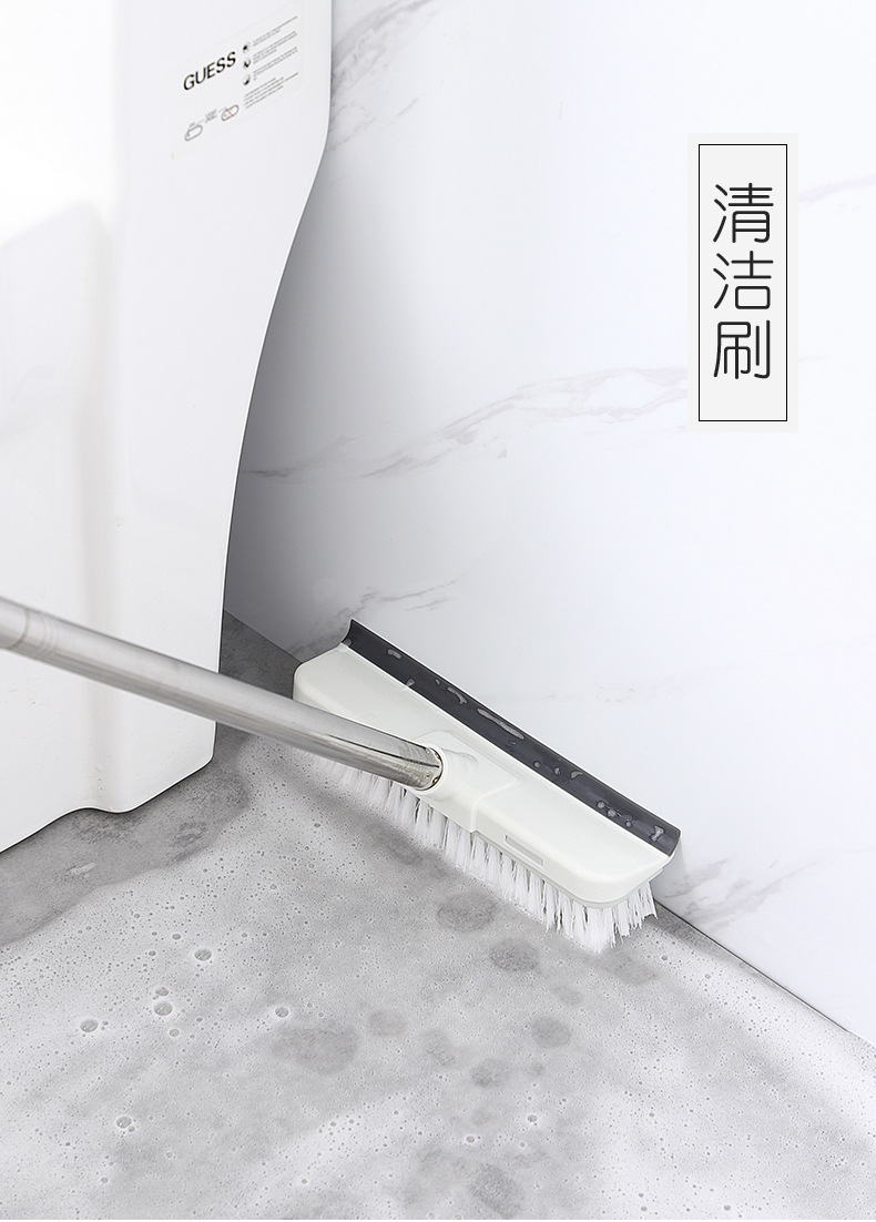 Hard-bristled brush, bathroom floor brush, long-handled bathroom cleaning brush, floor gap brush, toilet cleaning wonder, floor scrubber pic 2