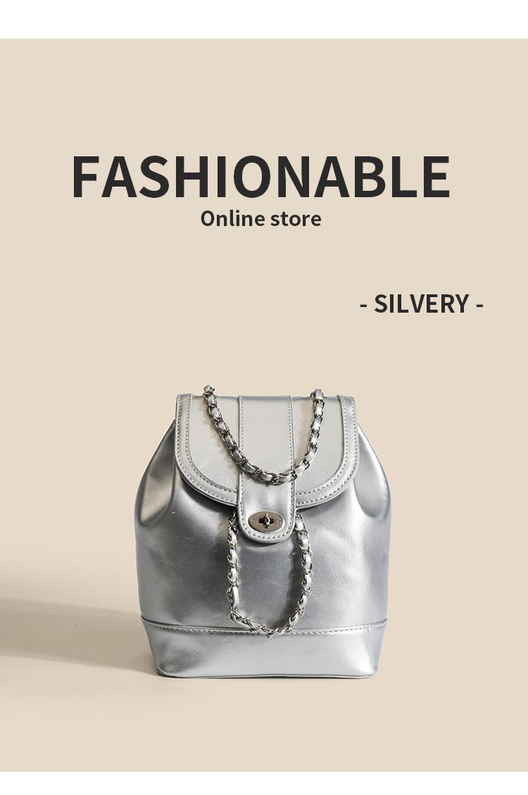 【直播专享】韩版小众链条双肩包2025新款女生旅行单肩包时尚通勤详情8