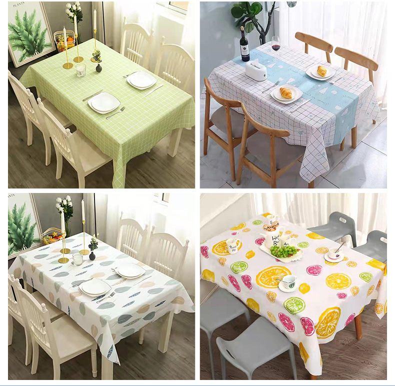 Customized printed tablecloths, thickened fabric tablecloths, street stalls, cross-border composite, home takeout, picnic table MATS, printed peva pic 15