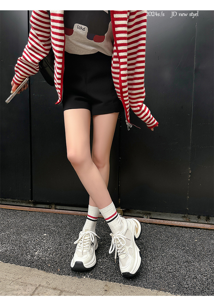 苏茵茵同款增高7.5cm~十字花厚底休闲运动鞋女厚底老爹鞋跑步鞋详情24