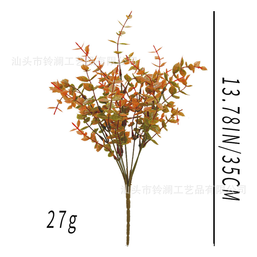 跨境热销 7头尤加利牵牛花把束家居花园户外装饰仿真花假花批发详情7