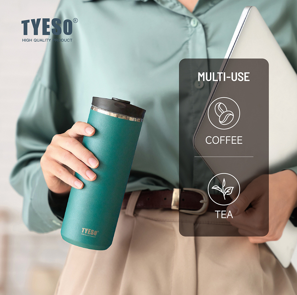 TYESO/ Taishuo Portable French Press Cup, a light luxury office car travel cold brew tea and coffee cup with heat and cold preservation pic 3