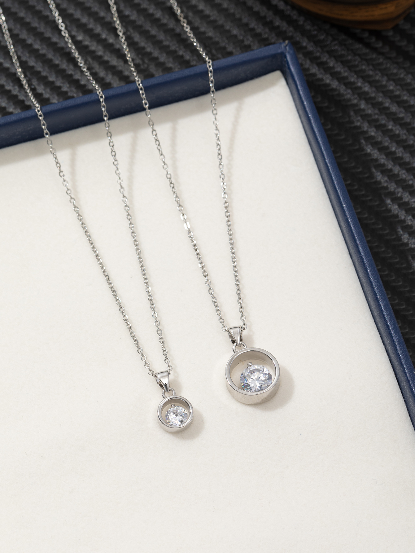 跨境合金锆石爱心花朵海豚简约百搭高级感吊坠项链锁骨链女批发潮详情8