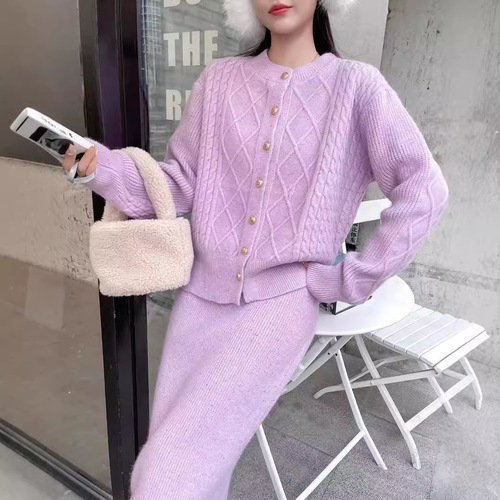 韩版秋冬时尚新款配大衣中长款高领针织毛衣女打底气质显瘦连衣裙详情14