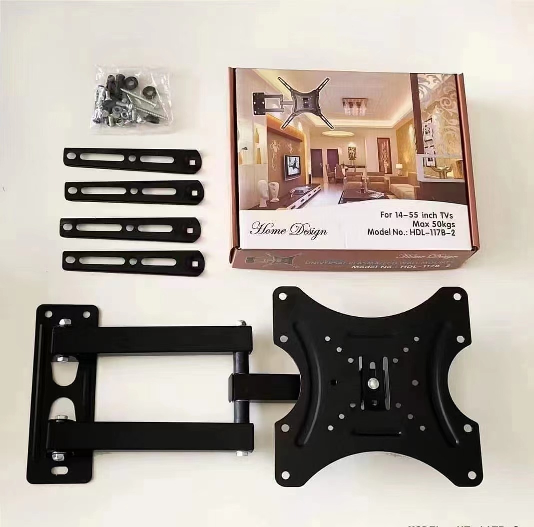 Telescopic swing TV stand, LCD TV swing TV hanging rack, single-arm and double-arm telescopic TV stand pic 2