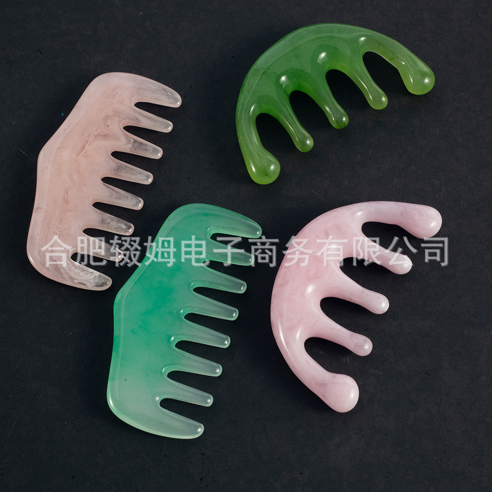 头部按摩器五爪头疗梳按摩爪按摩经络梳树脂点穴挠抓头皮按头神器详情2