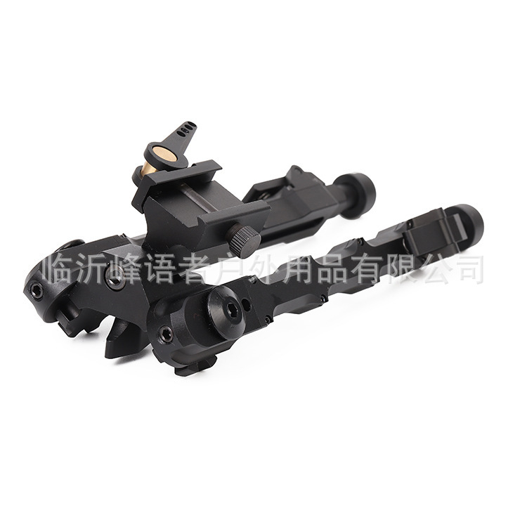 跨境黑色伸缩V9连体Bipod V9脚架黑色铝合金材质M-LOK V9竹节脚架详情12