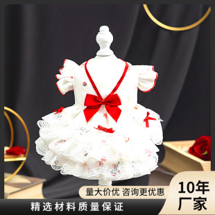 安贝妮高级感宠物衣服高定狗狗碎花泰迪小型犬茶话会小狗公主裙详情7