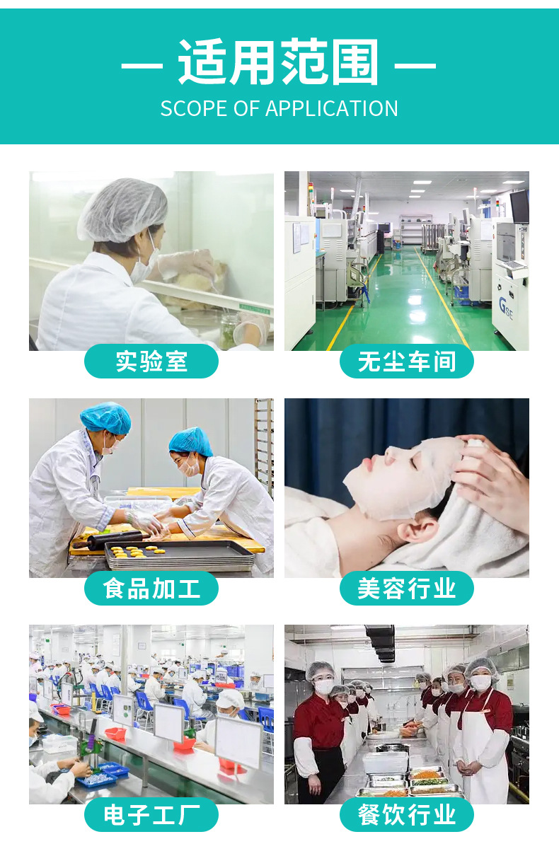 一次性帽子头套无纺布厨师帽防尘头罩餐饮食品帽厨房防油烟发网帽详情5