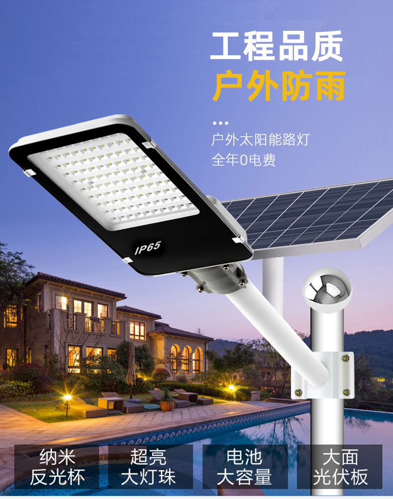 Nano solar street lamps, household outdoor garden lamps, automatic lighting at dark, sensor new rural lighting street lamps pic 1