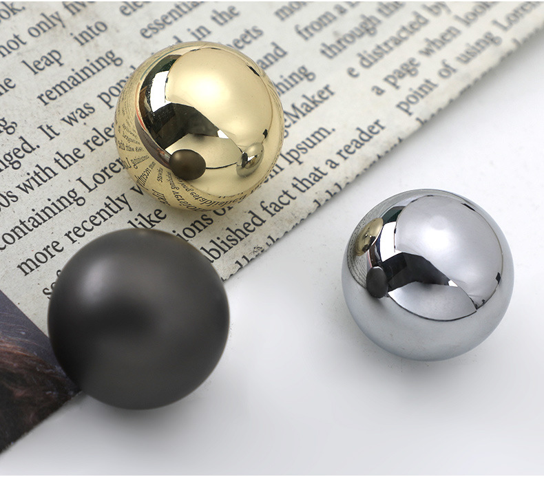 鸽子蛋椭圆抽屉单孔拉手北欧金色亮光黑色橱柜衣柜家具圆形小拉手详情22