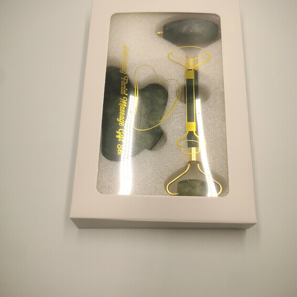 天然岫玉玉石美容刮痧板按摩滚轮套装眼部面部按摩器美容沙龙工具详情26