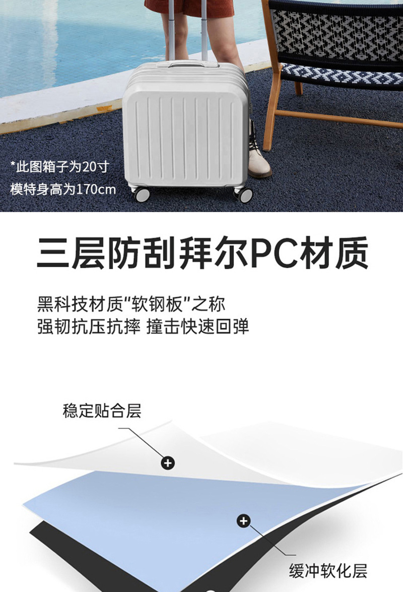 A 18-inch multi-functional small mother-and-child suitcase for women, a gift handle suitcase, a travel password suitcase with logo printing pic 10