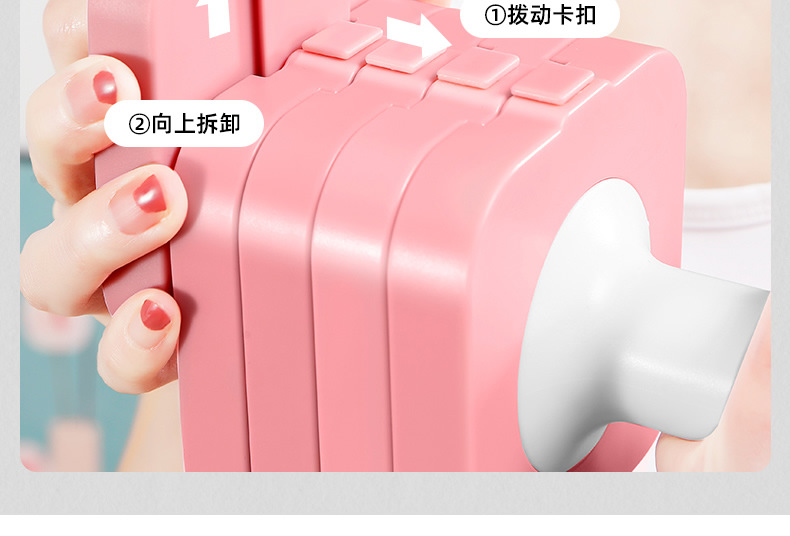 可拆卸哑铃女士健身 家用小哑铃可调节重量LB款 批发跨境调节哑铃详情14