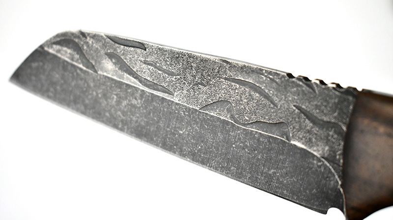 Outdoor camping multi-functional knife, portable sharp-handled meat knife, durable hammer-textured forged fruit knife wholesale pic 6