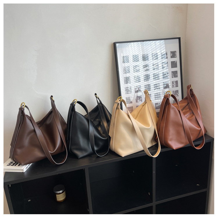 2025新款女包大容量包包斜跨单肩包包学生上课复古时尚单肩托特包详情33