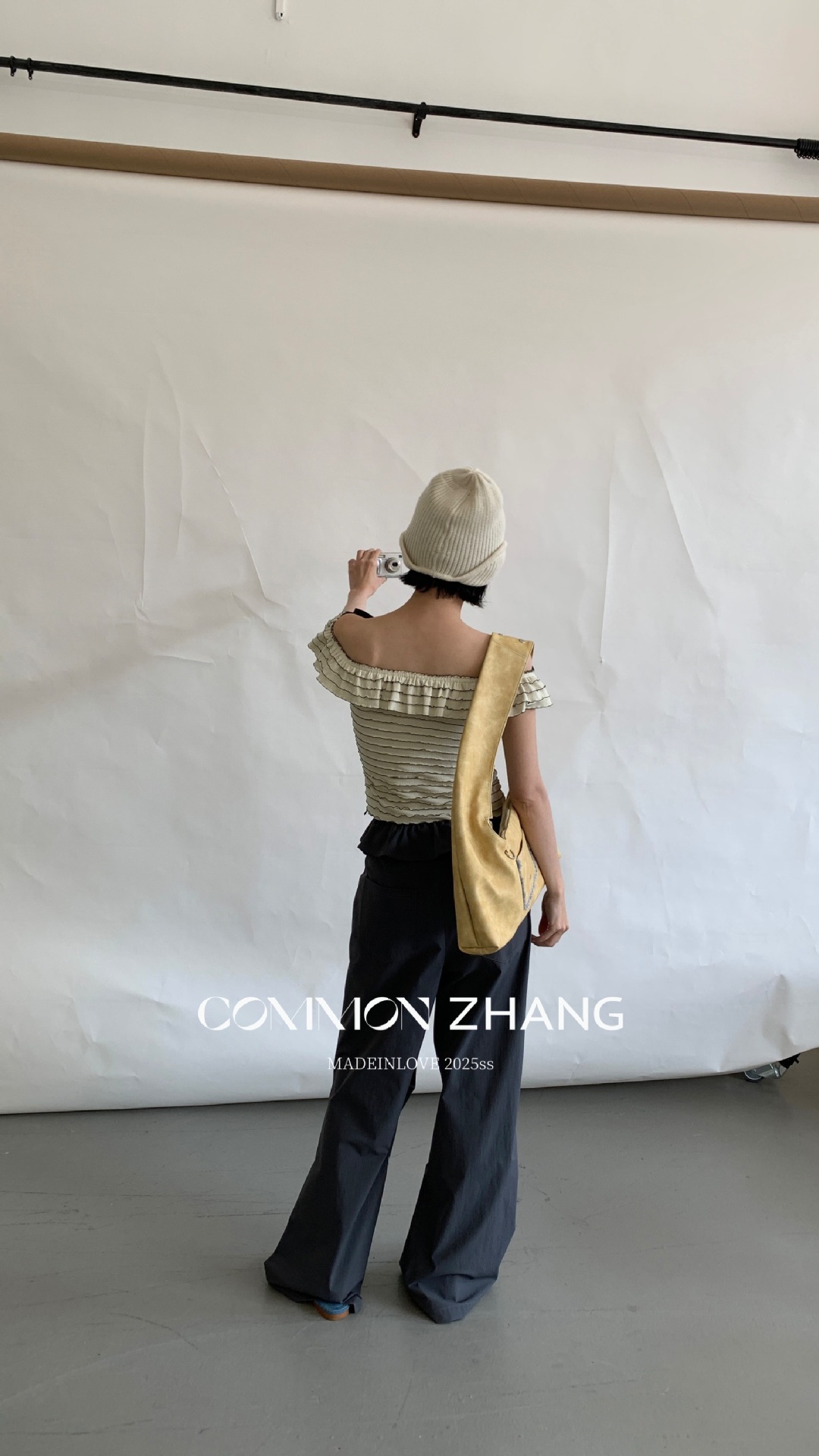 CZ ZHANG Summer French lace one-shoulder off-the-shoulder, contrasting color striped waist-cinching slim shirt B23795 pic 33