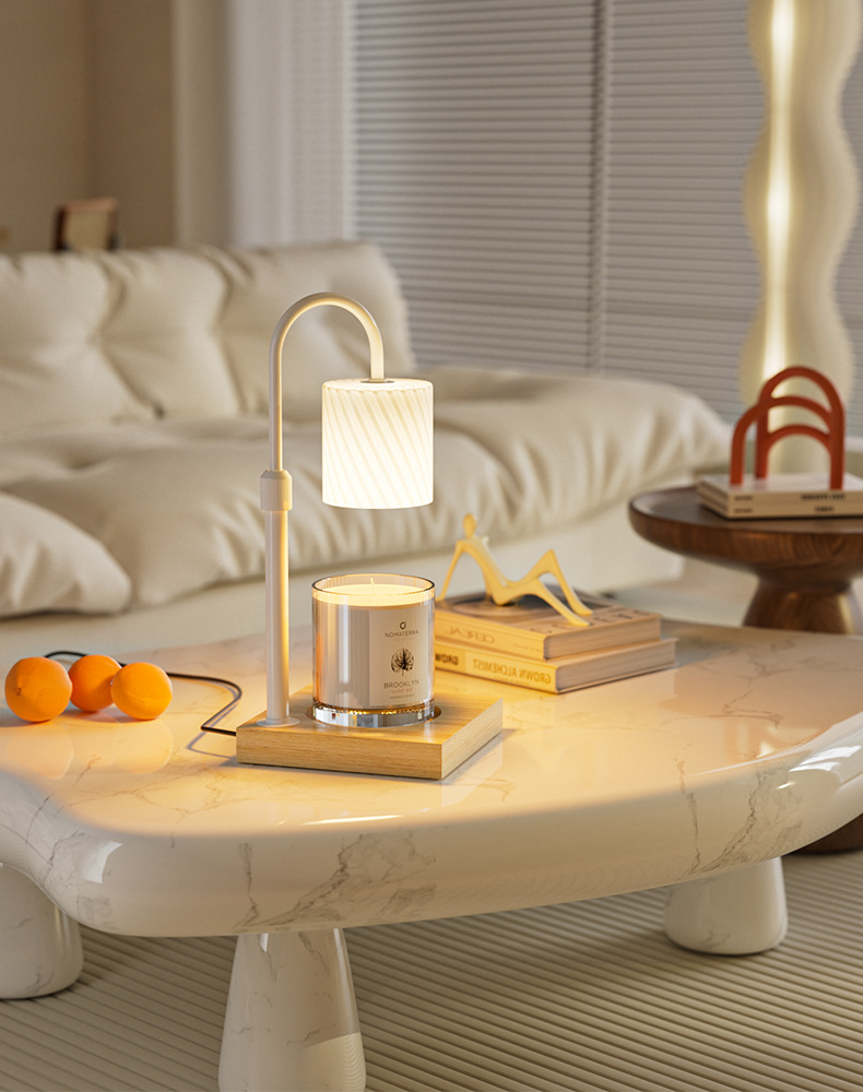 跨境专供融烛灯无明火香薰灯可调节简约暖烛灯融蜡灯卧室护眼台灯详情10