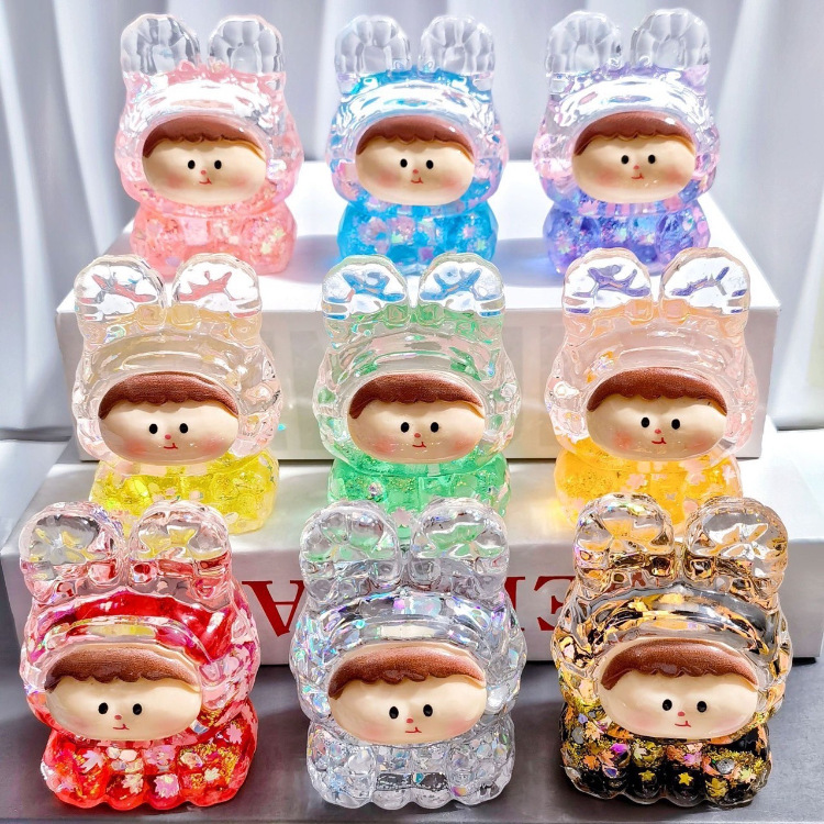 抖音爆款可爱莉莉丝盲盒夜光超大摆件入油爆闪流沙公仔摆件小礼品详情3