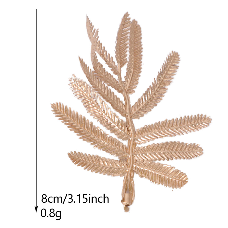 复古植物配件仿真金色叶子手工插花配件节日装饰仿真花跨境代发详情24