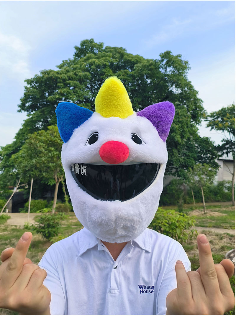 Pumpkin plush helmet cover, cute full helmet protective cover, cycling head cover, Easter pumpk-shaped protection pic 10