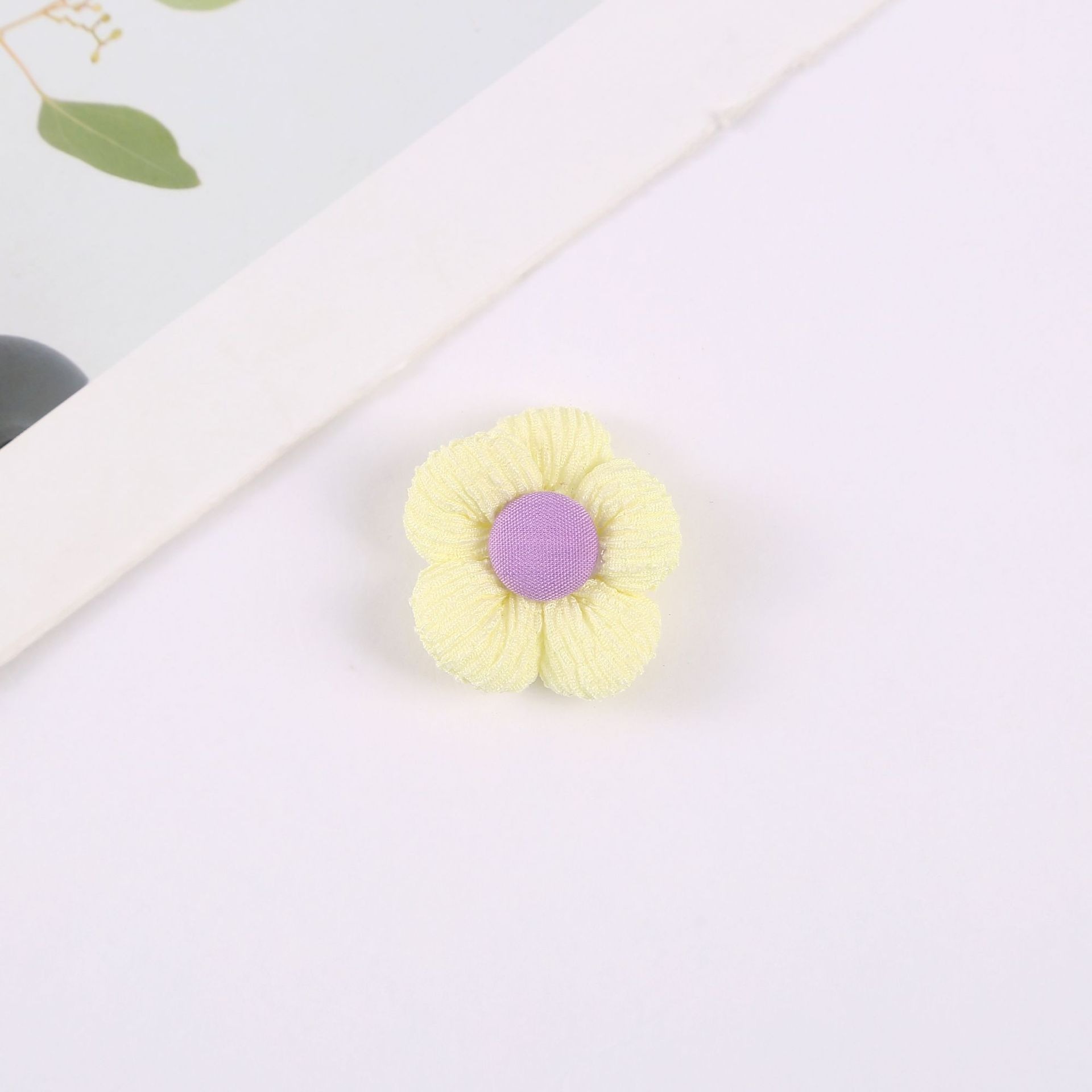 Pleated, colorful five-petal flower, fresh and simple Korean-style DIY shoes, hats, headwear, clothing, socks, bags, bows, clothing accessories pic 9